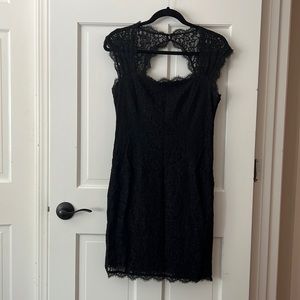 Black lace formal bodycon dress, brand Adrianna Papell, size 6